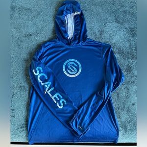 Scales Gear Men’s hooded long sleeve UPF 50+ fishing shirt